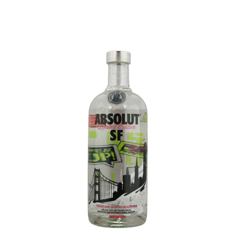Absolut San Francisco Grape & Dragon Fruit & Papaya Flavor Vodka (750ml)