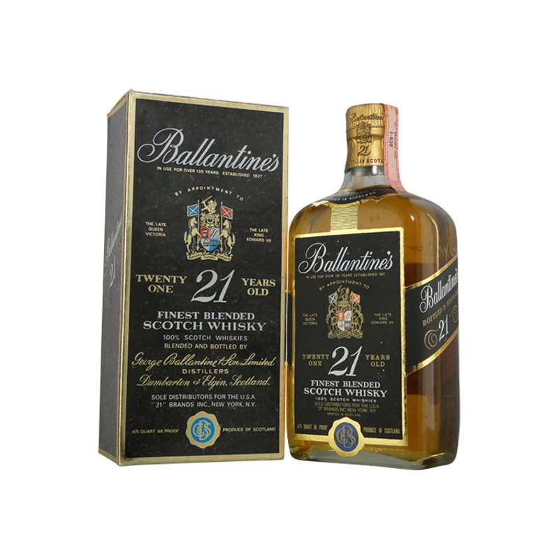Ballantines Scotch 21 year 1970's bottling in box (750 ml)