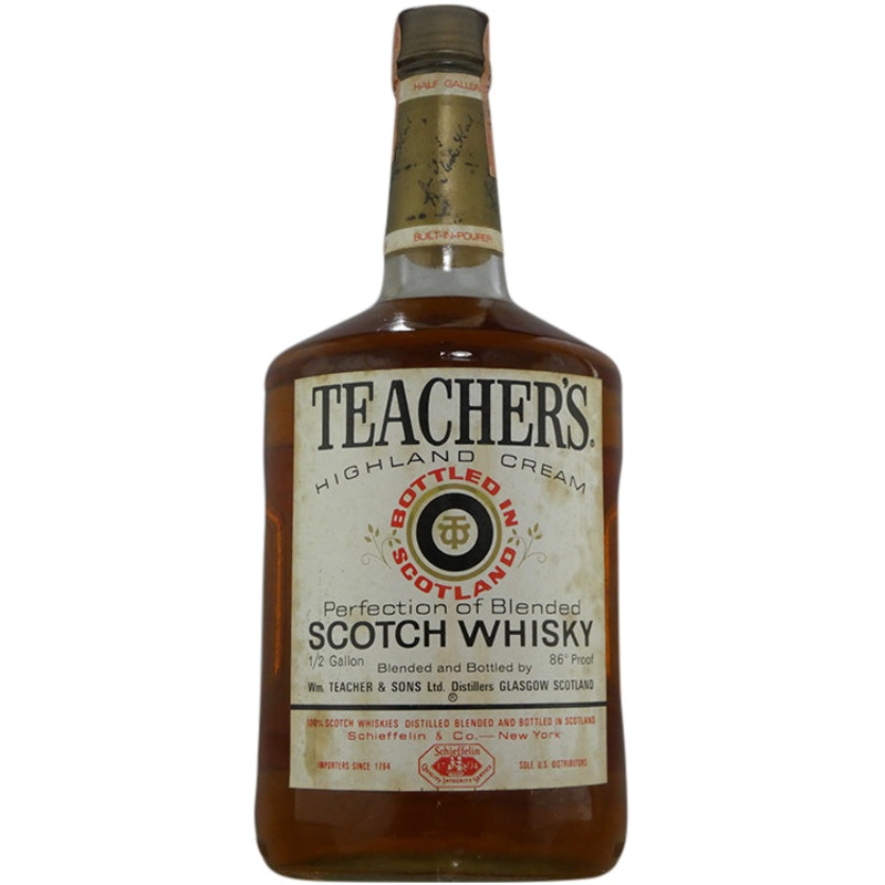 Teachers Highland Cream Blended Scotch Whiskey 1970's (1.75 mL)