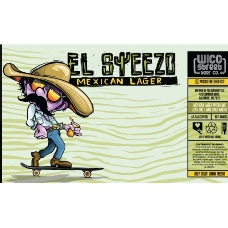 Wico St. Beer Co. El Steezo Mexican Lager(12oz 6pk Can)