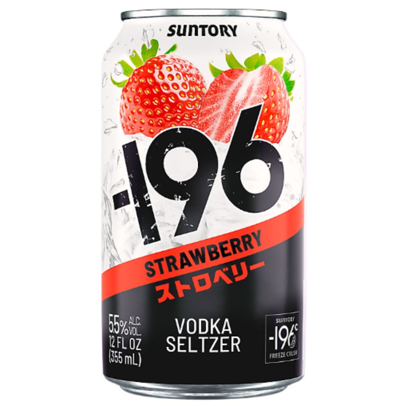 Suntory -196 Strawberry Vodka Seltzer (12oz Can 4 Pk)