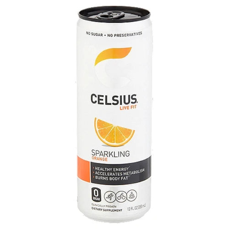 Celsius Orange Sparkling (12oz Can)