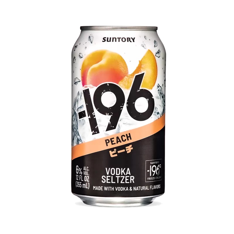 Suntory -196 Peach Vodka Seltzer (12oz Can 4 Pk)
